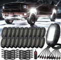 20 Pods Alloy Pure White LED Rock Lights Kit - Super Bright Underglow