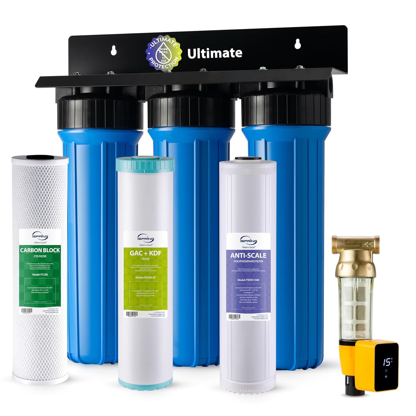 iSpring Whole House Water Filter System for Clean Water Supply