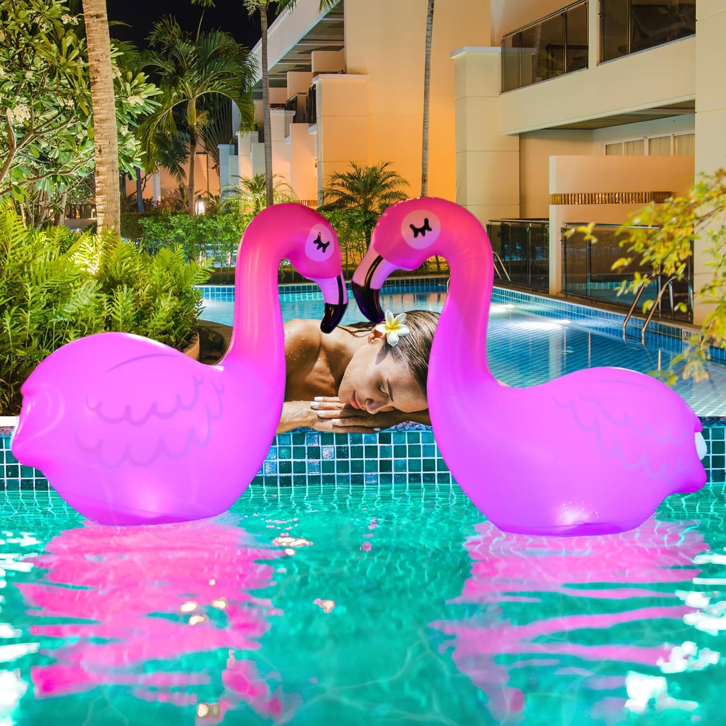 Floating Pool Lights Solar Powered - Magical Flamingo Decor