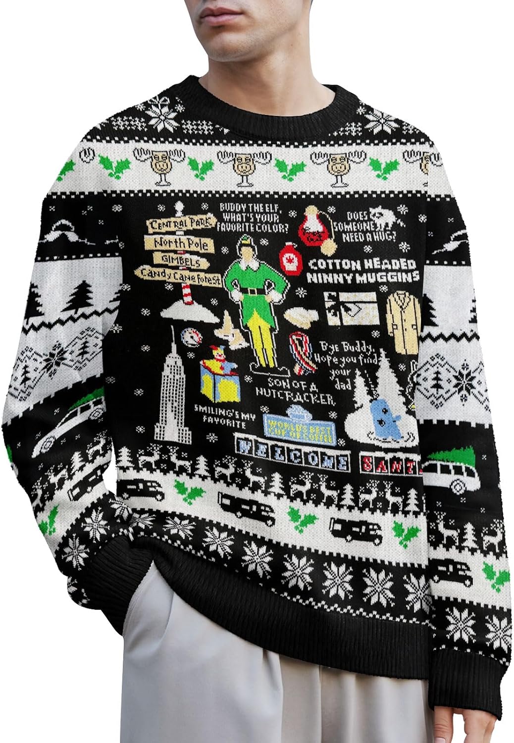 Funny Ugly Christmas Sweater for Men and Women, Holiday Pullover