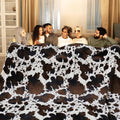 Bnuitland Brown Cow Print Blanket Large 108x90 in - Cozy, Super Soft