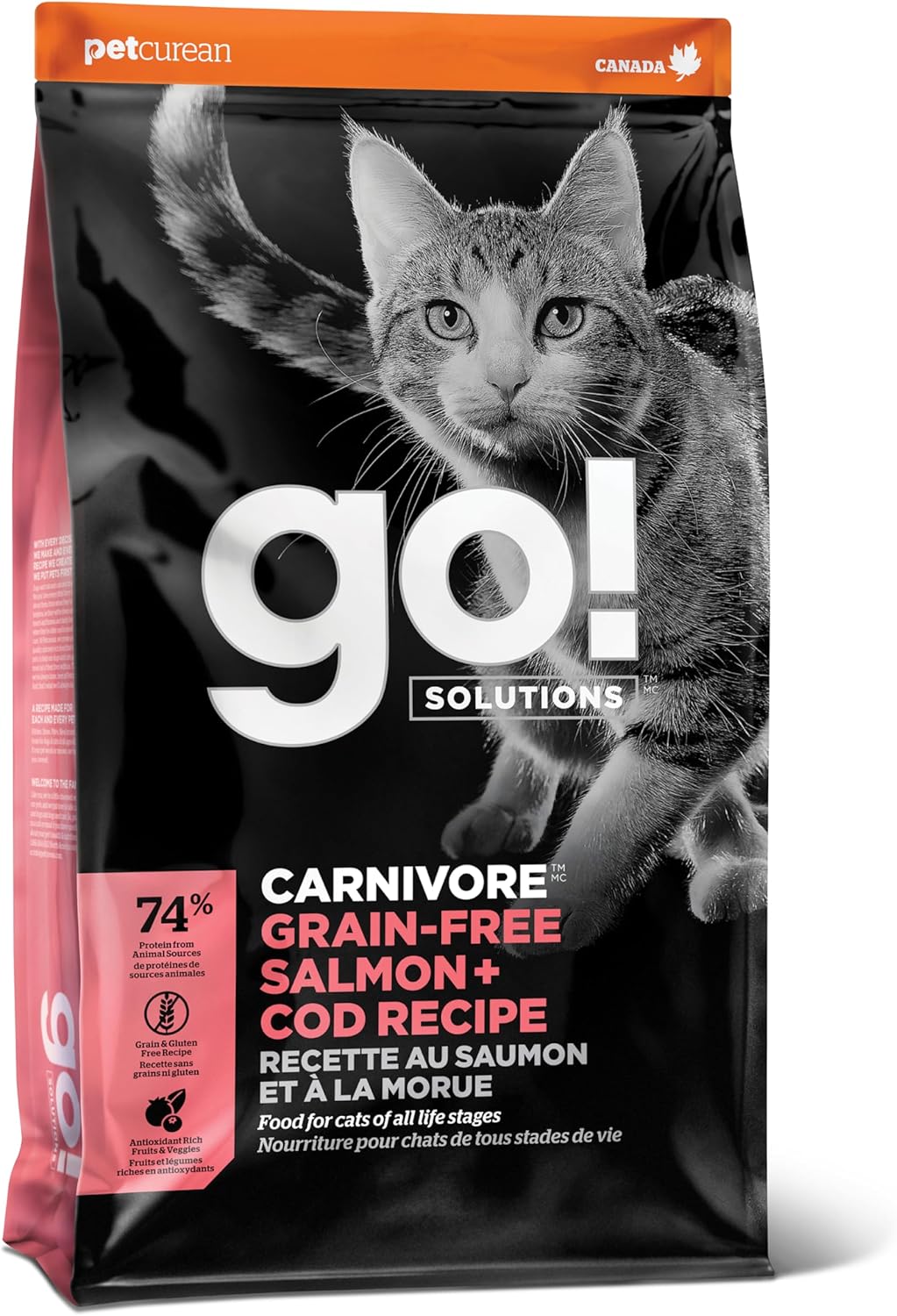 Go! Solutions Carnivore Grain-Free Dry Cat Food for Active Cats
