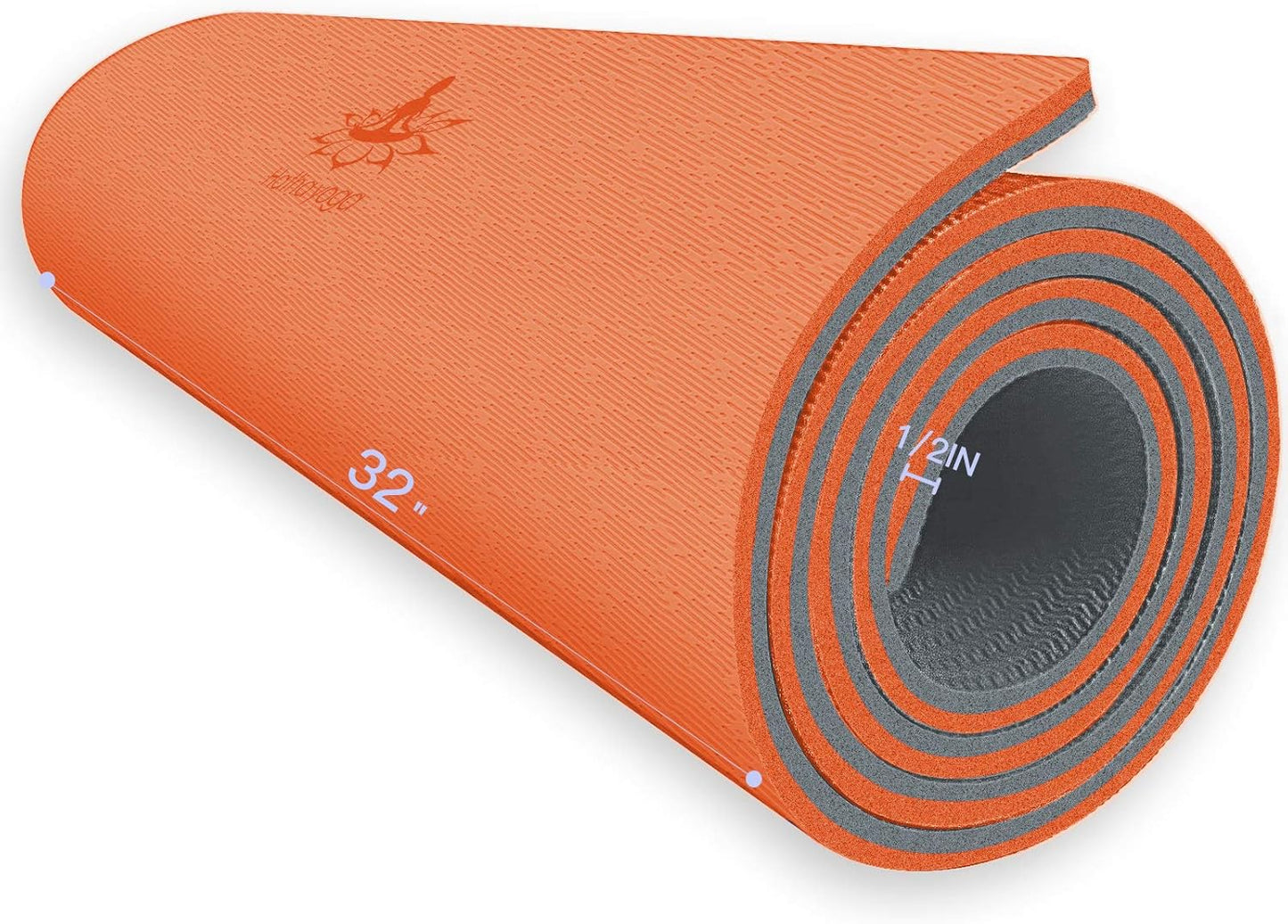Extra Thick Eco-Friendly Yoga Mat + Bolster: Hatha Yoga Set