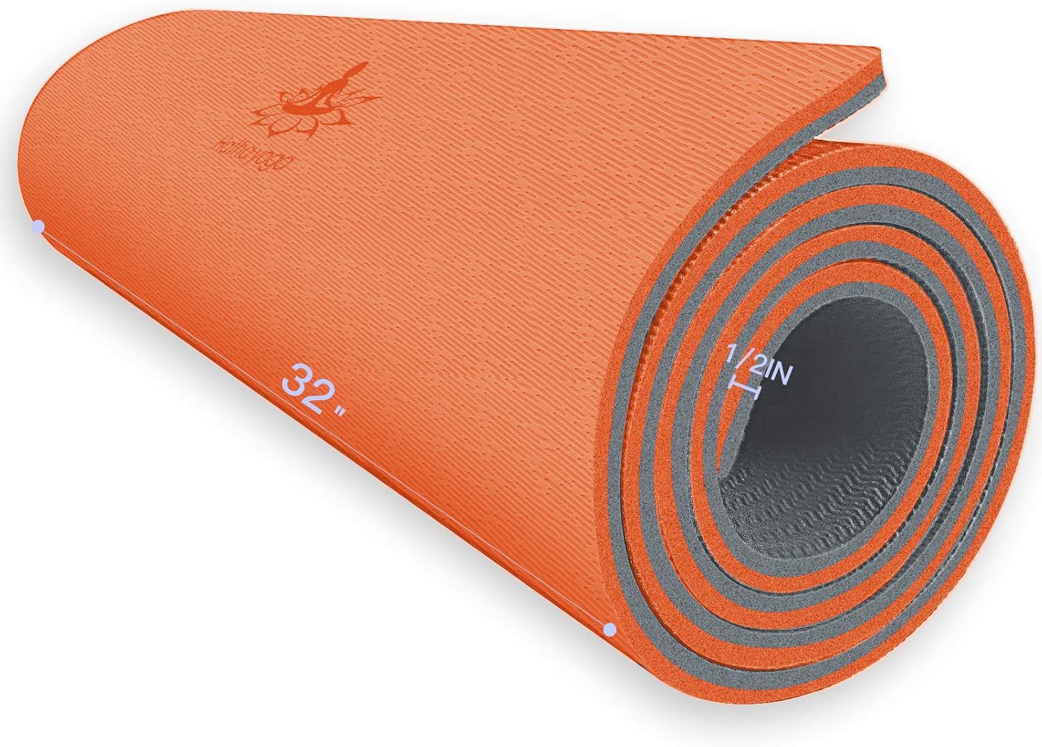 Extra Thick Eco-Friendly Yoga Mat + Bolster: Hatha Yoga Set
