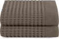 GILDEN TREE Waffle Hand Towels Set of 2 (Stone) - Quick Dry Luxury