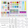 INCLY 90PCS Metal Peg Board Kit for Craft Room and Office