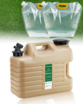 5 Gallon Water Jug and 2.6Gal Collapsible Water Bag Set - Portable