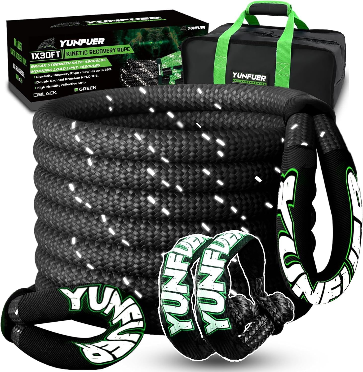 Heavy-Duty Kinetic Recovery Rope Kit for Off-Road Adventures