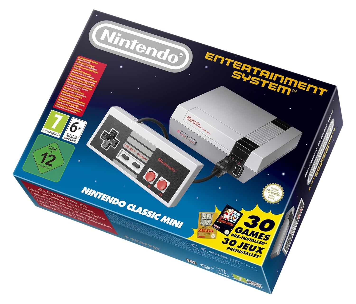Nintendo NES Classic Mini Console with 30 Built-in Games Renewed