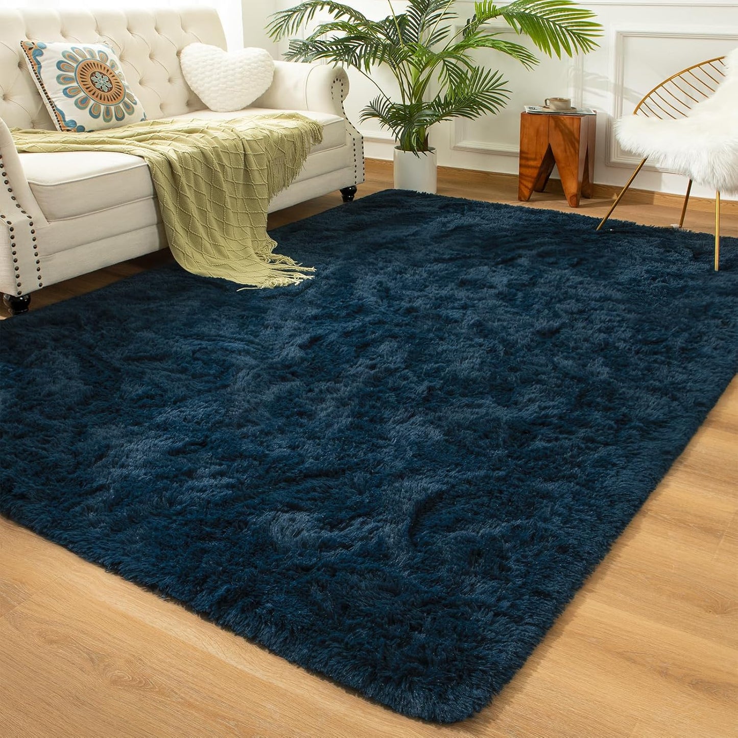 Andecor Shag Area Rug for Living Room, Soft Fluffy Indoor Carpet