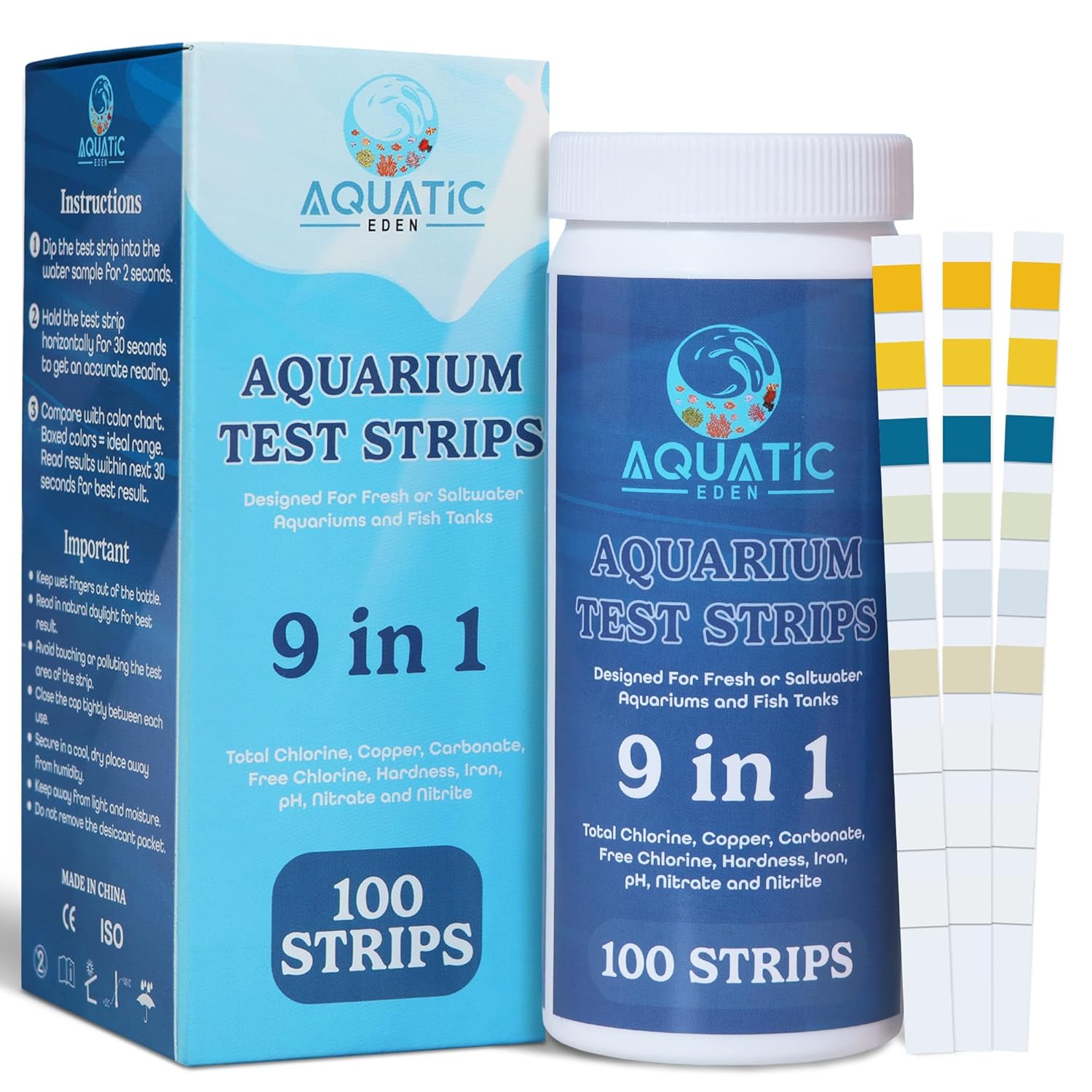 Aquarium Water Test Kit - 9-in-1 Quick Results