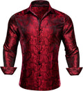 Barry.Wang Men's Paisley Silk Dress Shirt - Formal & Party Ready