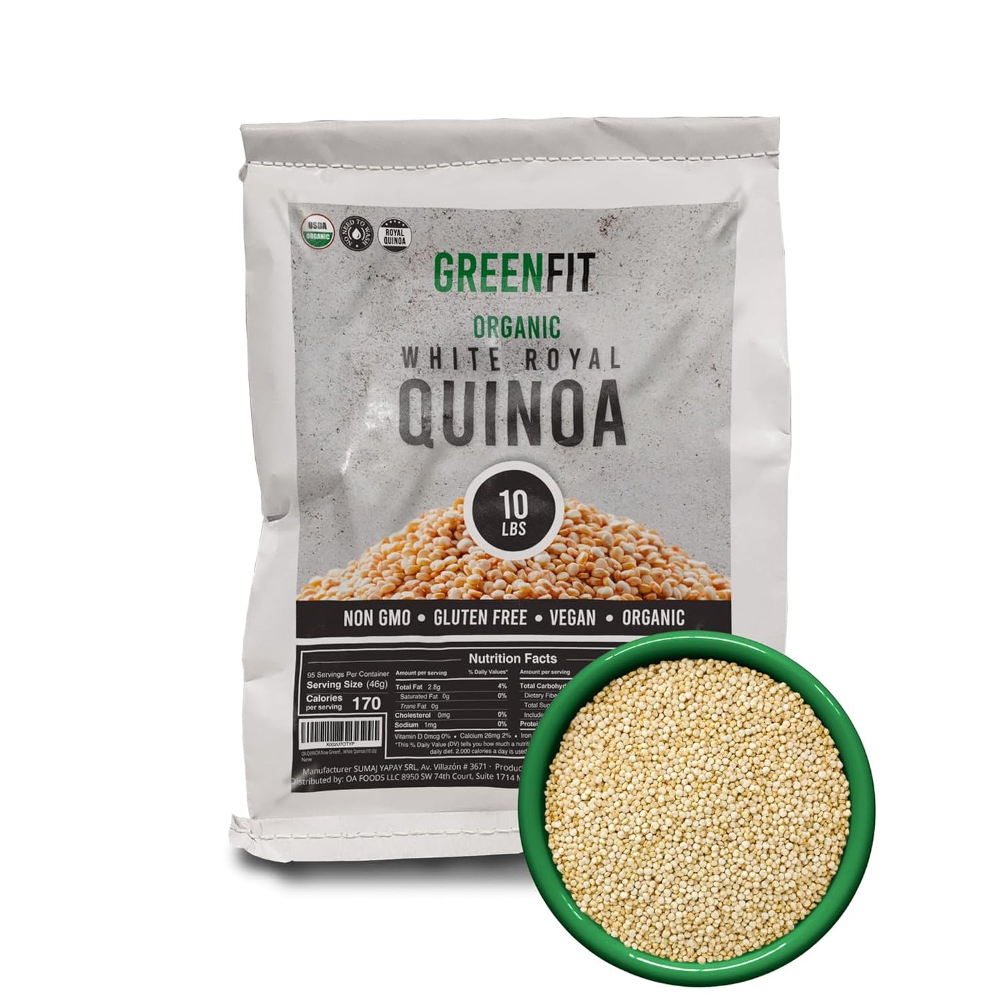 Royal Organic White Quinoa - Non-GMO, Gluten-Free, Vegan Option
