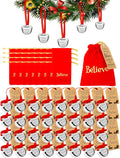 72PCS Christmas Believe Bell Ornaments - Bulk Polar Express Bells