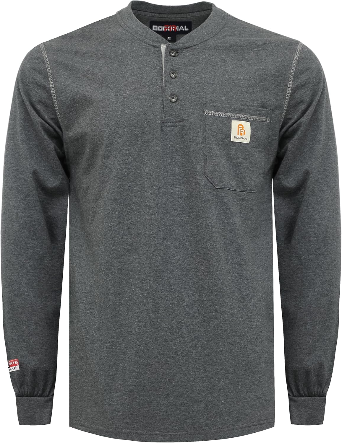 BOCOMAL FR Shirts for Men Lightweight Long Sleeve Work Henley