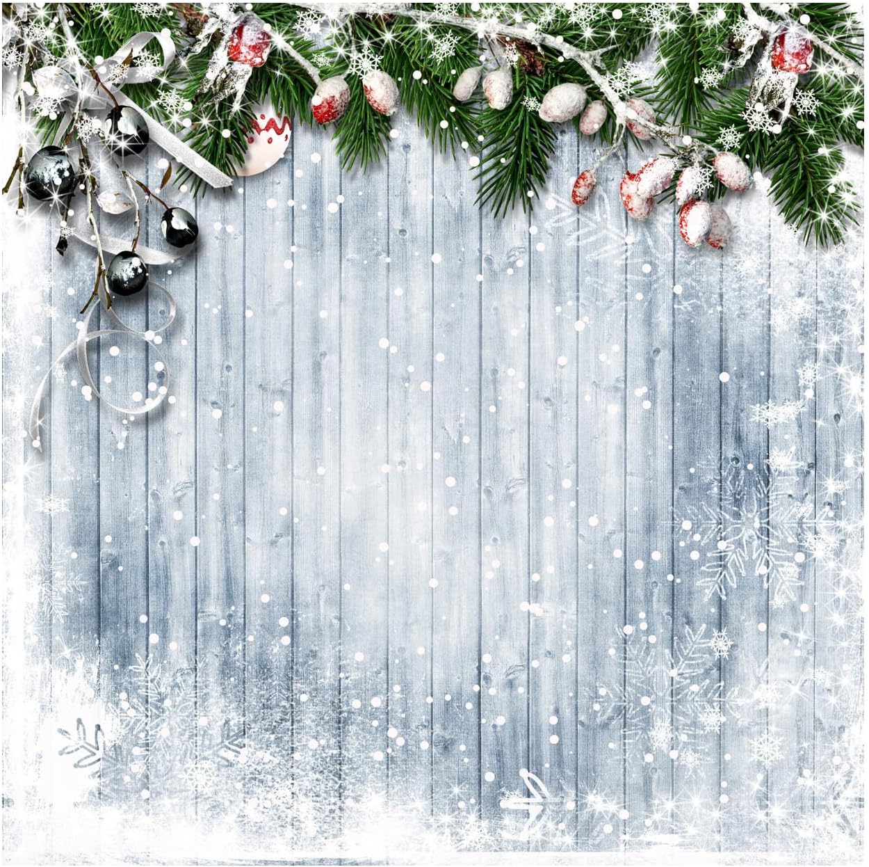 WOLADA 8x8FT Christmas Backdrop for Kids Portrait Photography