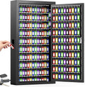 250 Keys Key Lock Box Wall Mount with 24 Side Hooks - Large Key