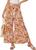 Boho Wide Leg Palazzo Pants for Women - Perfect for Beach Days