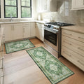 Collive Boho Kitchen Mat Set - Cushioned Anti Fatigue Kitchen Rugs