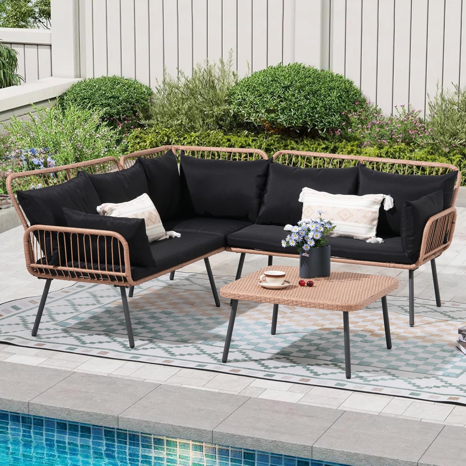 Verano Garden 4 Piece Outdoor Patio Furniture Set for Relaxation