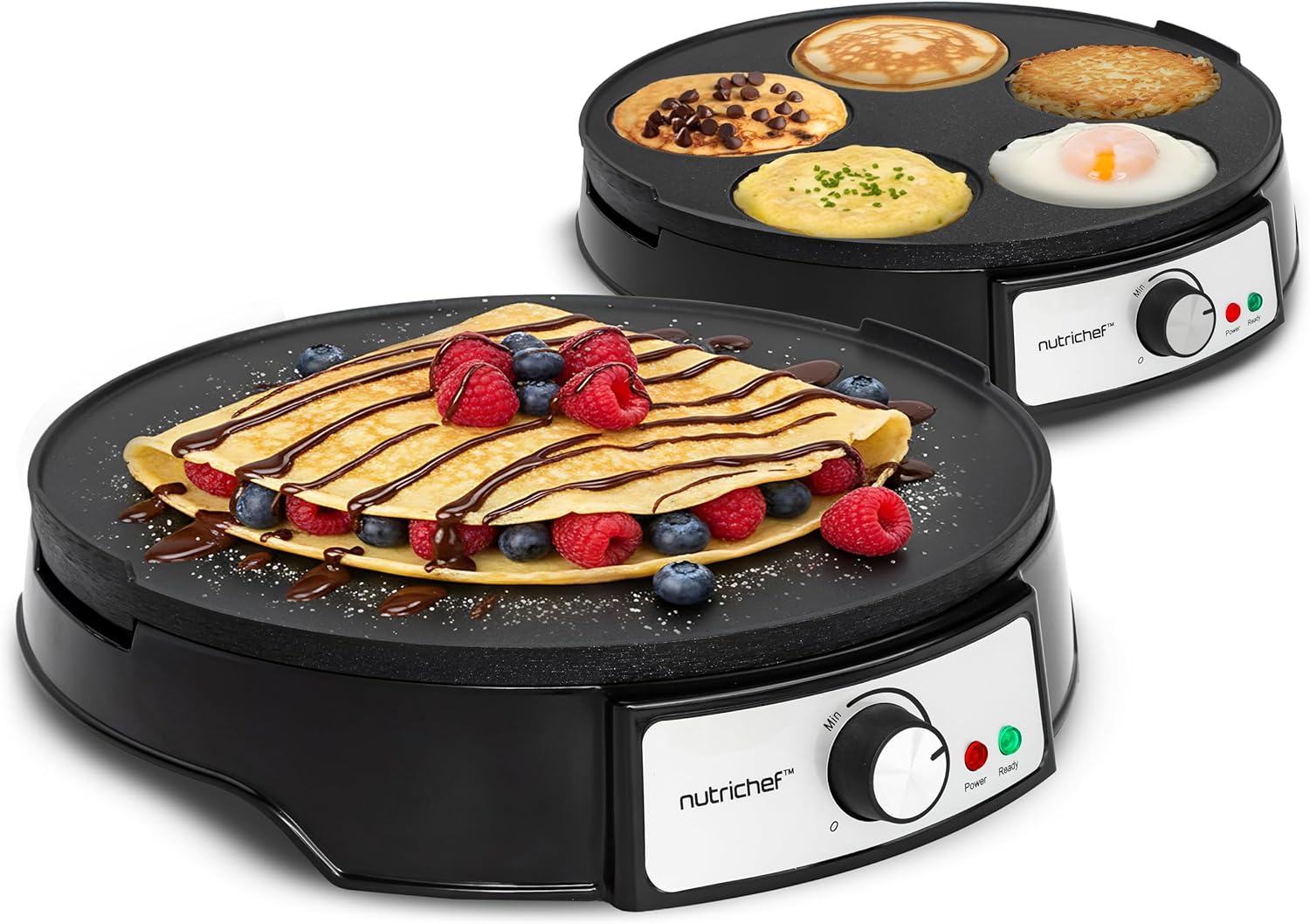 NutriChef Electric Crepe Maker: Versatile Nonstick Griddle
