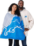 Reversible Sherpa Hoodie Sweatshirt for Fans - Oversized Cozy Fit