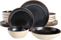 Gibson Elite Contempo Classic Double Bowl Dinnerware Set, Service