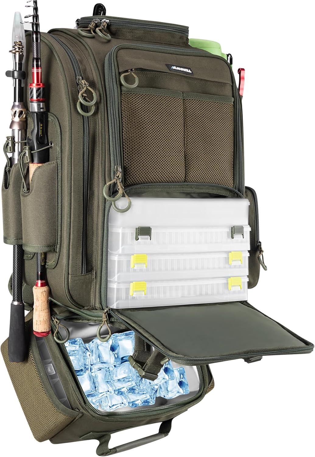 BLISSWILL Large Fishing Backpack with Cooler - Ultimate Gear Organization