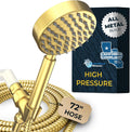 Handheld Low Flow Shower Head with 6ft Hose - Brushed Gold
