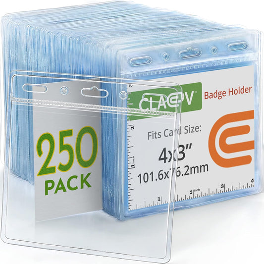 Horizontal Flexible Card Protector by Claev - 250 Pack Clear