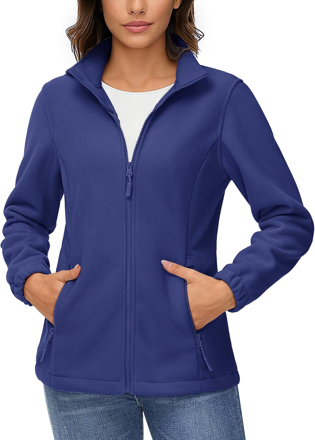 TACVASEN Women's Lightweight Fleece Jacket for Winter Comfort