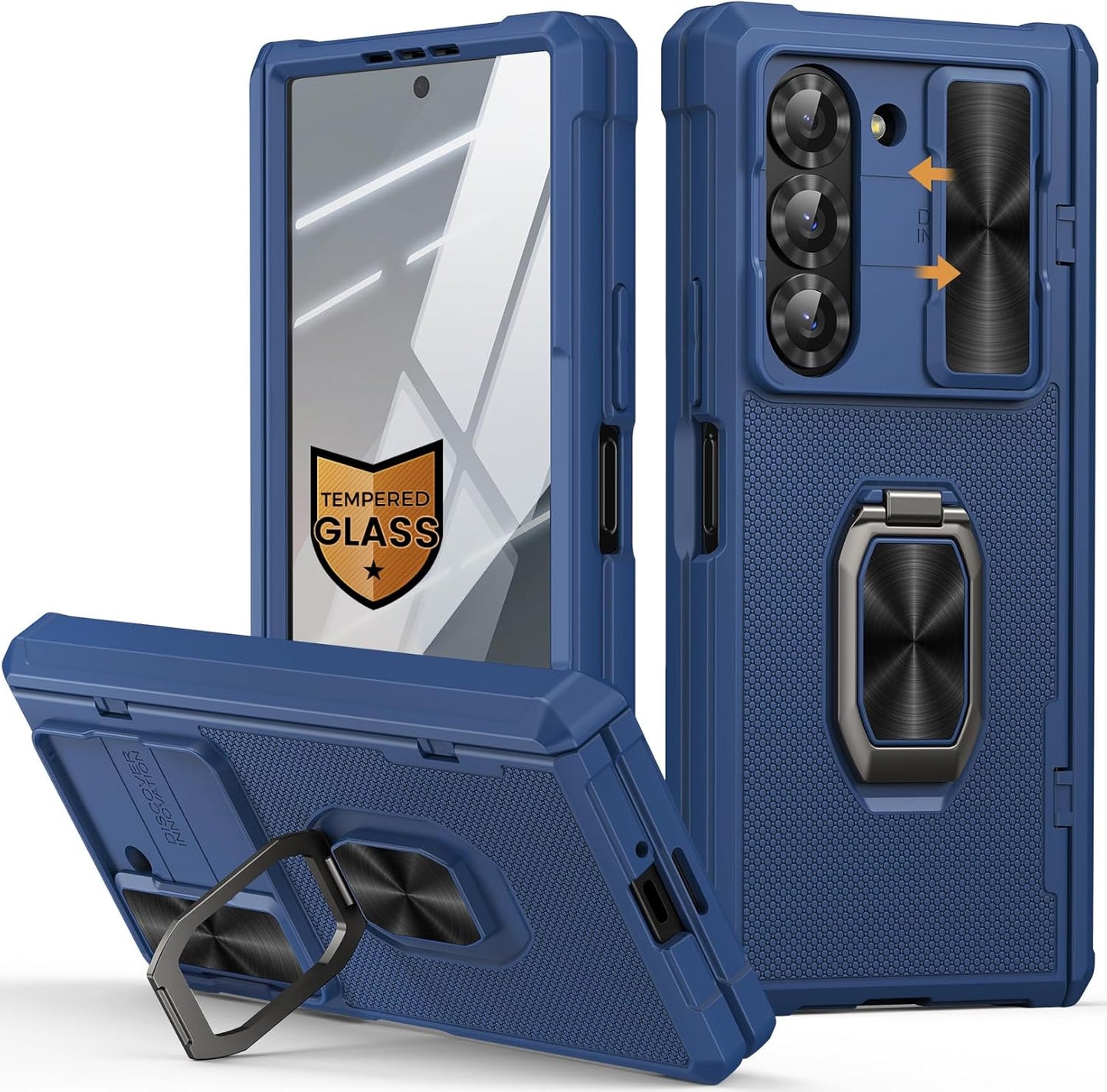 Vihibii Ring Stand for Samsung Galaxy Z Fold 6 Case with Protection