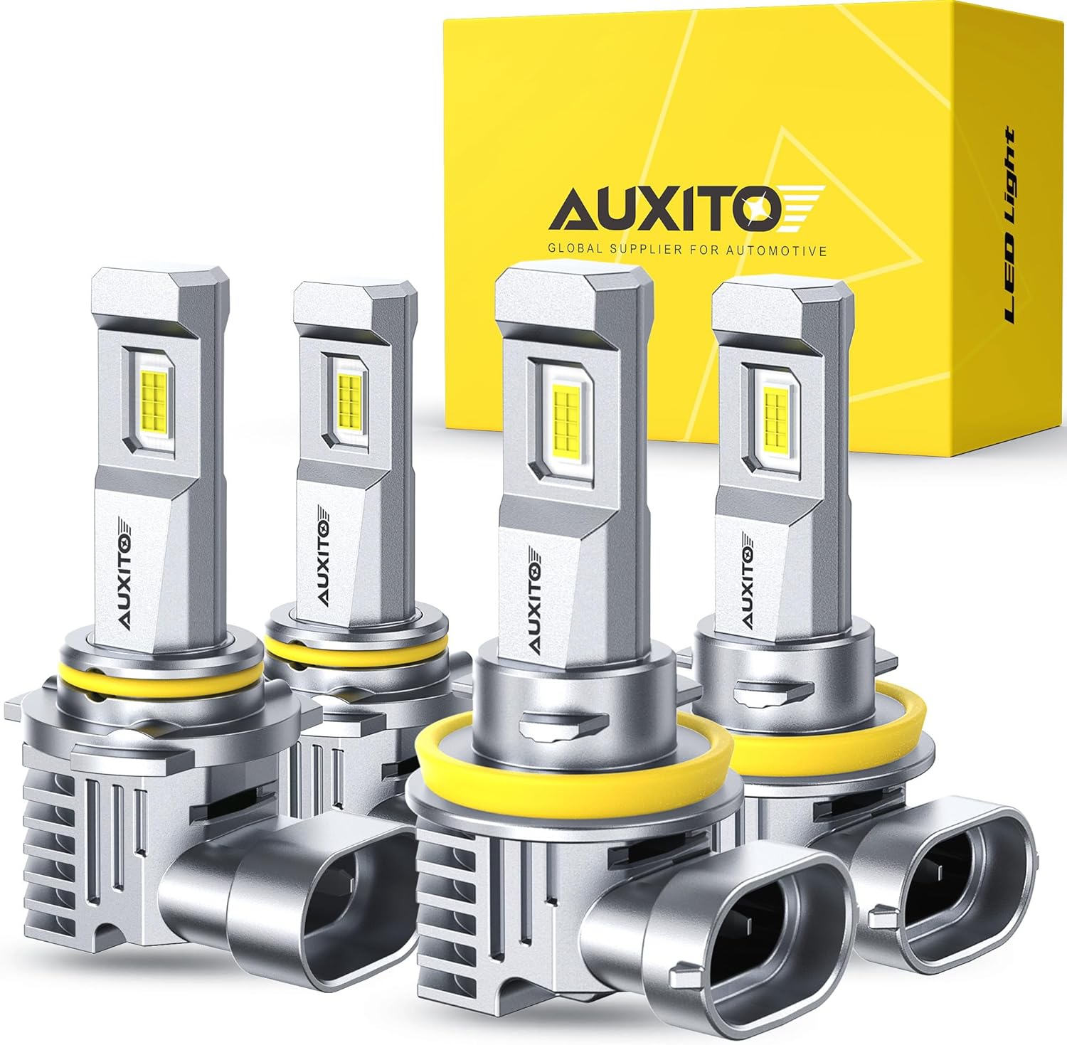 AUXITO H11 9005 Light Bulbs Combo for Ultra-Bright Visibility