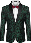 Mens Floral Tuxedo Jacket Paisley Shawl Lapel Blazer - Statement Shoes