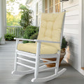 Beige Rocking Chair Cushion Non-Slip Tufted High Back - Waterproof