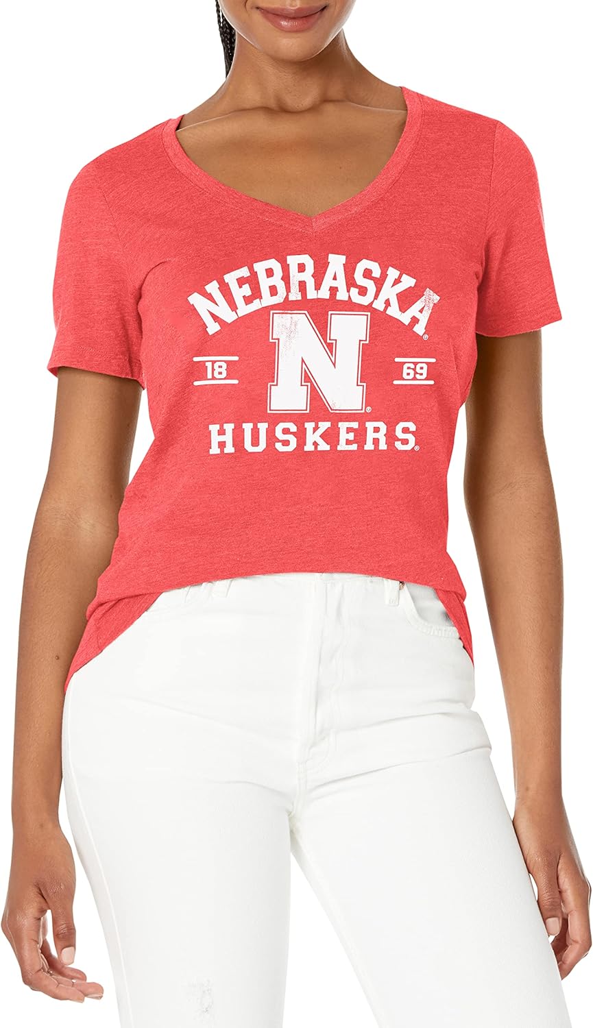 Nebraska Cornhuskers Women's V-Neck T-Shirt by Blue 84