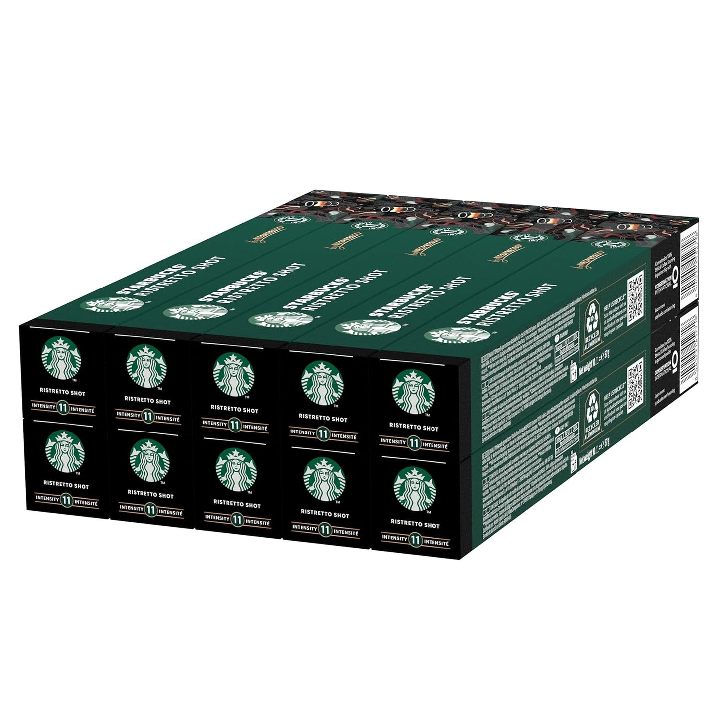 Starbucks Ristretto Shot Dark Roast Coffee Pods for Nespresso