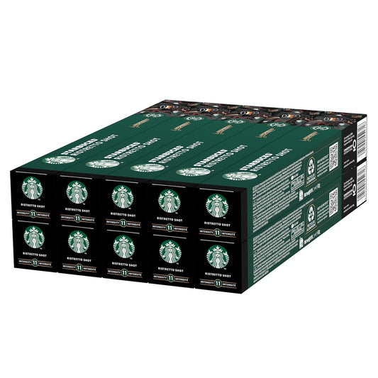 Starbucks Ristretto Shot Dark Roast Coffee Pods for Nespresso