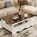 Spacious 4-Drawer Farmhouse Coffee Table