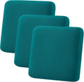 Outdoor Couch Cushion Covers Stretch Fit - Teal Jacquard (3 Pieces)