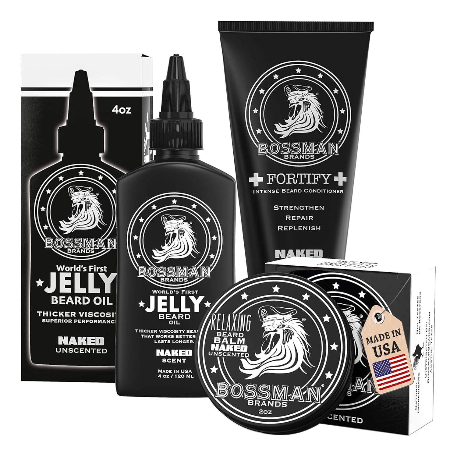 Bossman Essentials Beard Kit for Men - Ultimate Grooming Set