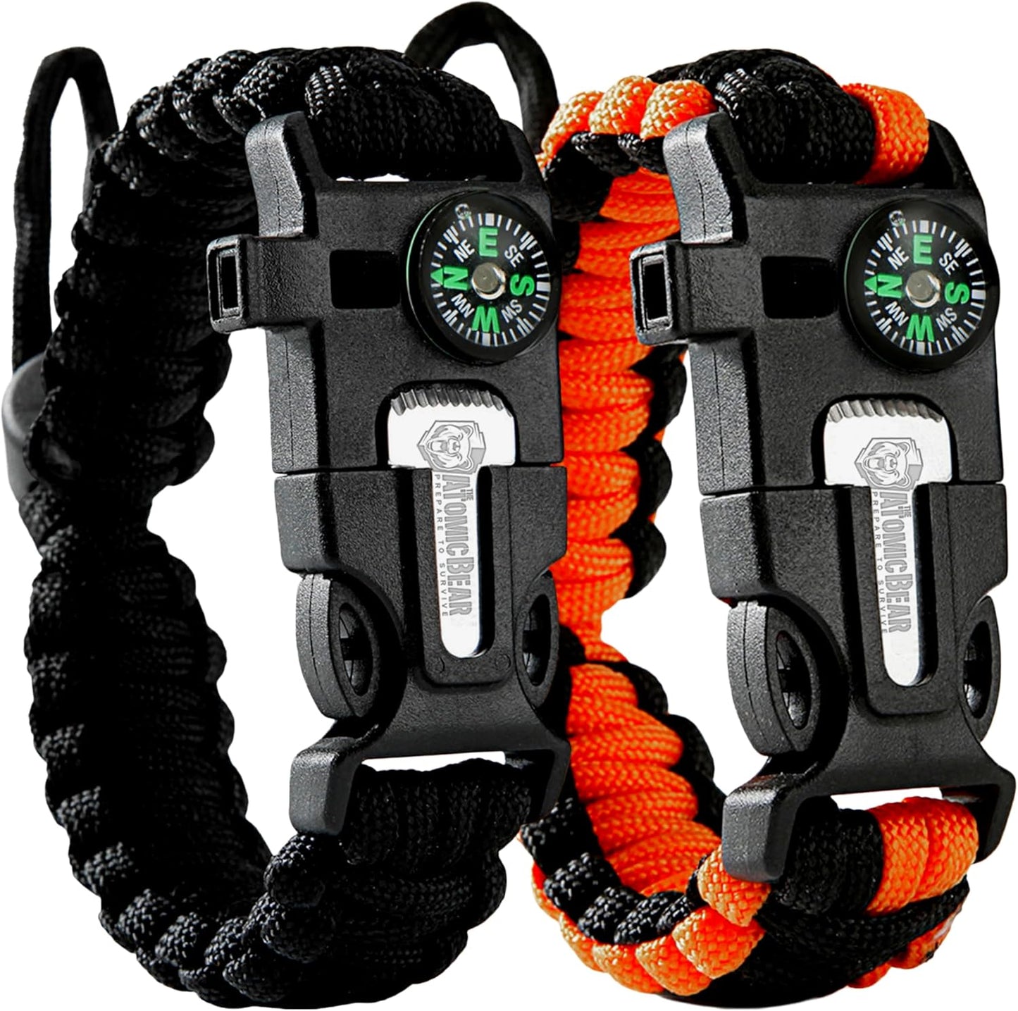 Atomic Bear Paracord Bracelet Set - Survival Essential