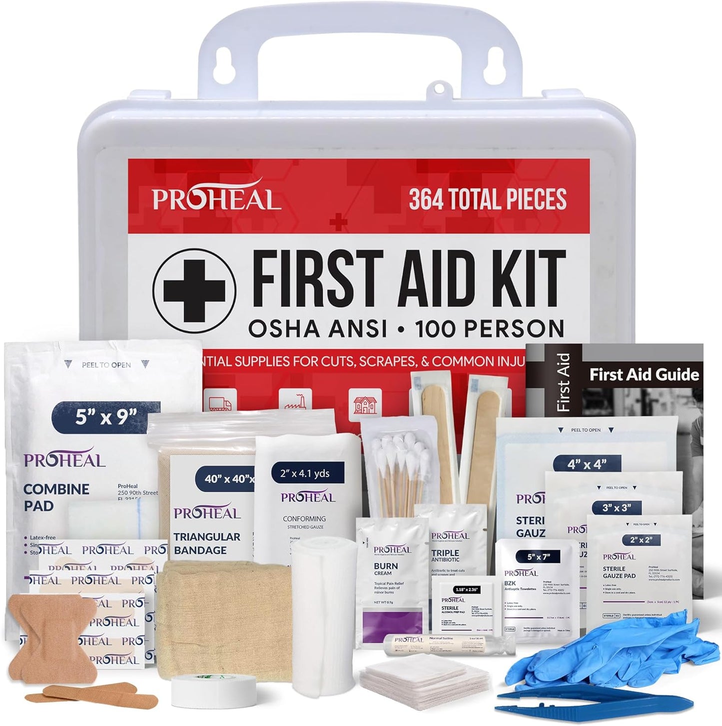 100 Person OSHA Compliant First Aid Kit for Businesses and More