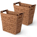 Caramel Orange Woven Bathroom Wastebasket - Decorative 2-Pack