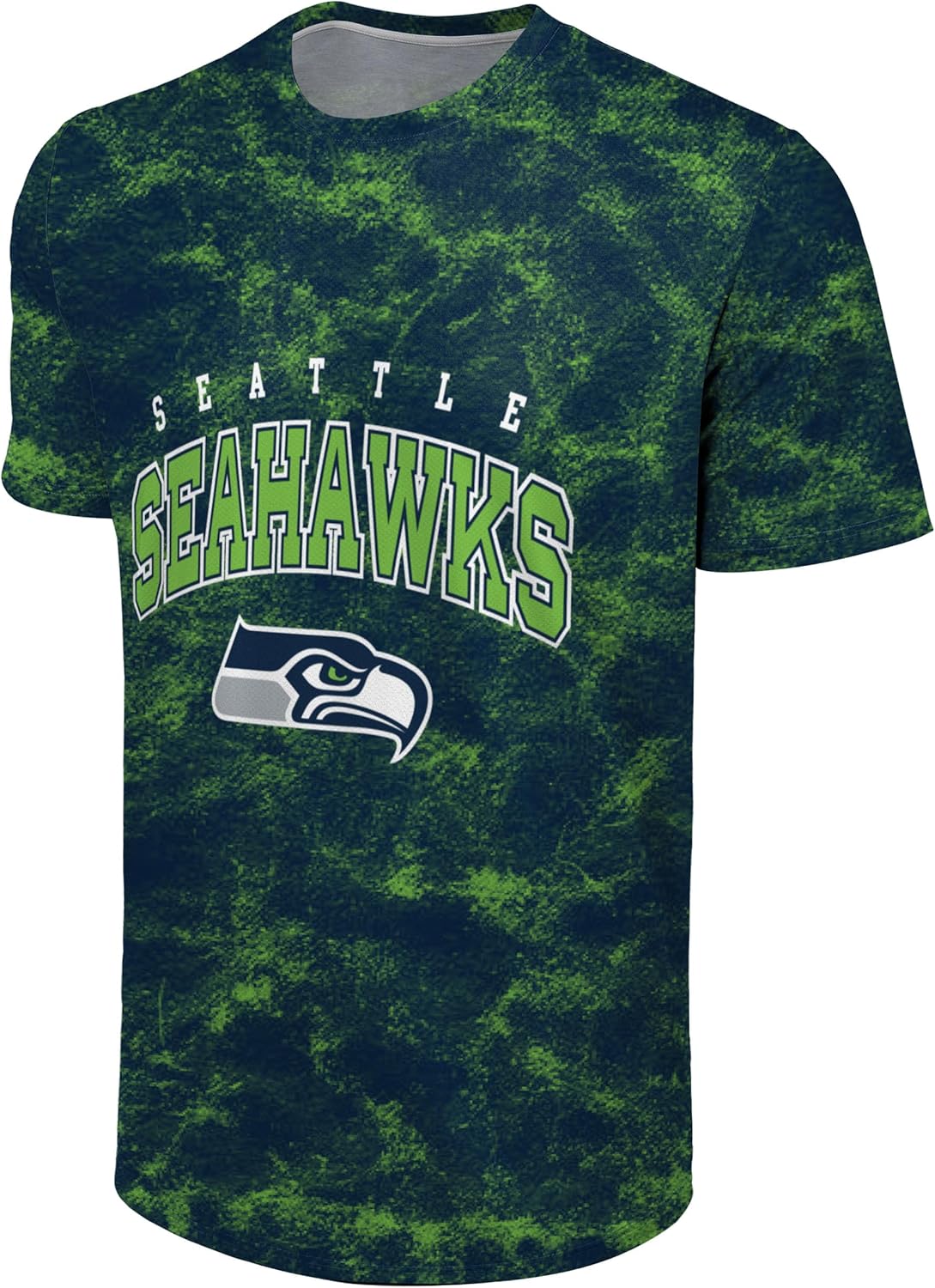 Seattle Seahawks Big Logo Camo Performance Crewneck T-Shirt
