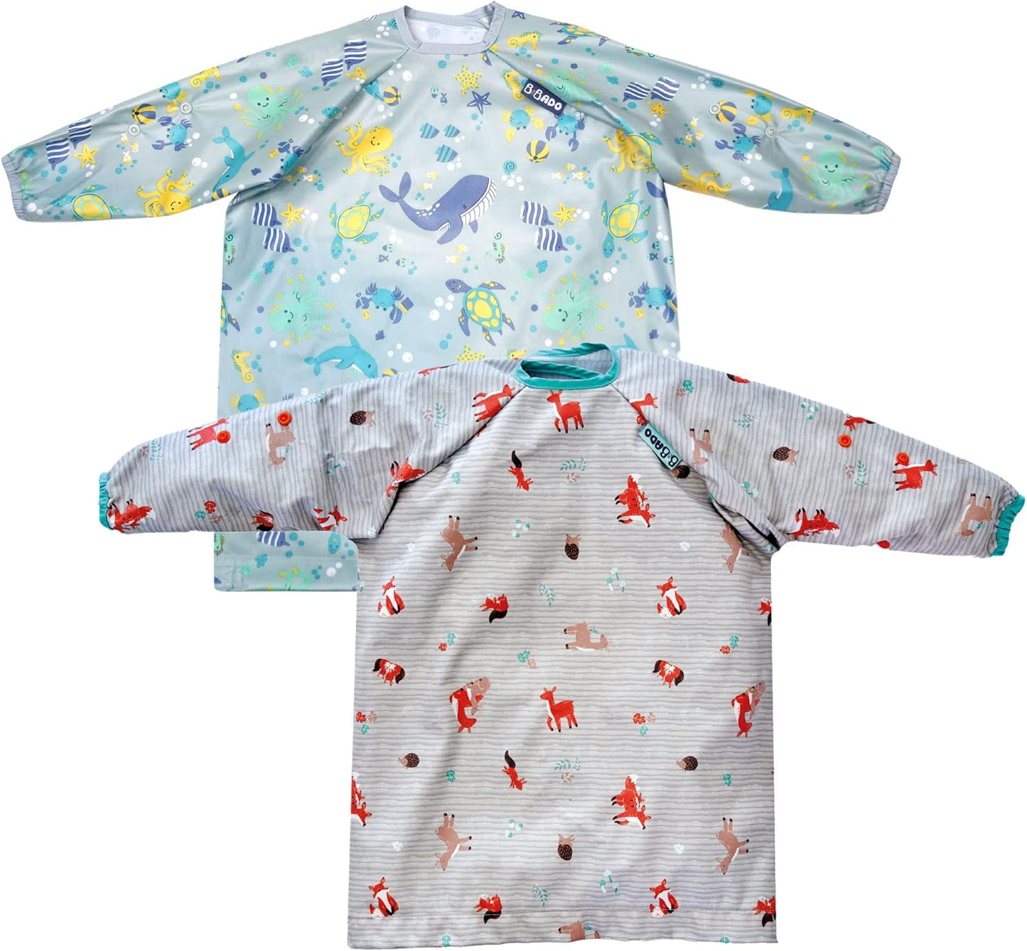 BIBaDO Mess Proof Baby Feeding Bibs for Easy Weaning 6-36 Months