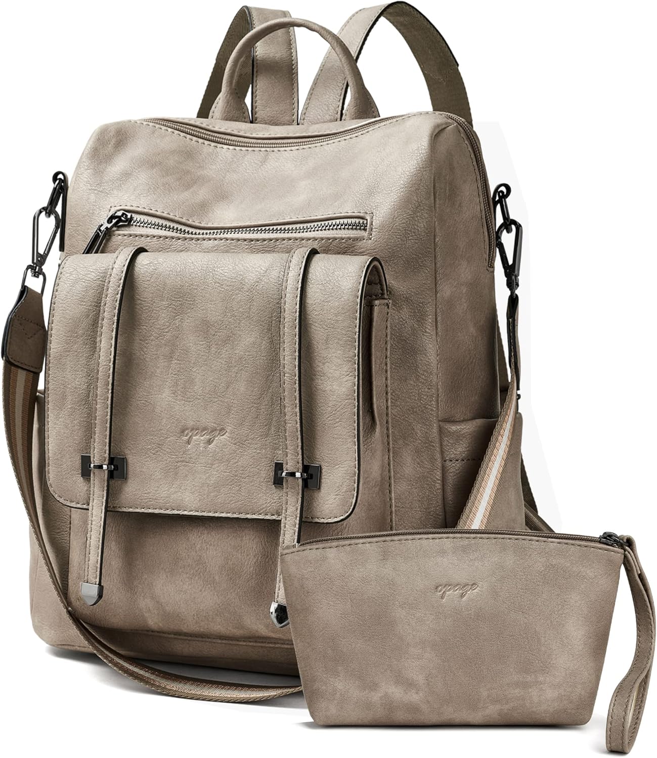 Stylish Leather Backpack Purse for Women - Versatile Travel Bag