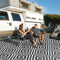 9ft x 12ft Plastic Straw Rug - Reversible Outdoor Patio & RV Rug
