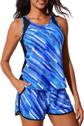Summer Mae Blouson Tankini Swimsuits for Women - Tummy Control Set