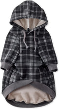 Black Sand Plaid Dog Hoodie - Rocky II Extra Comfy Organic Cotton